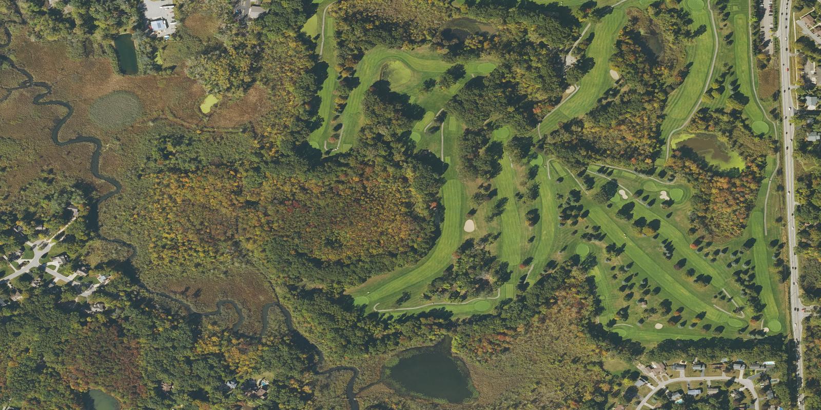 Satellite view of White Lake Oaks Golf Course