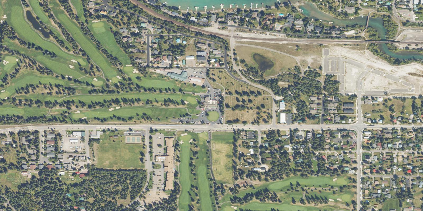 Satellite view of Whitefish Lake Golf Club
