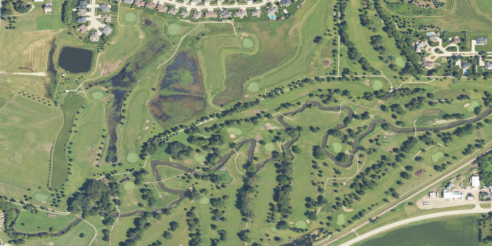 Satellite view of Willow Creek Golf Course
