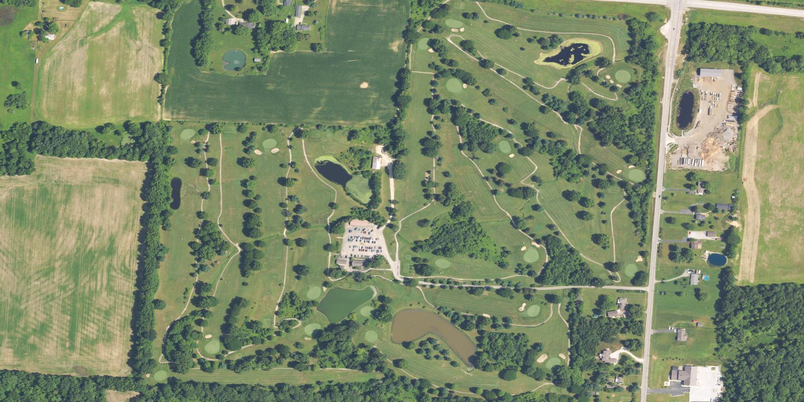 Satellite view of Willow Run Golf Course
