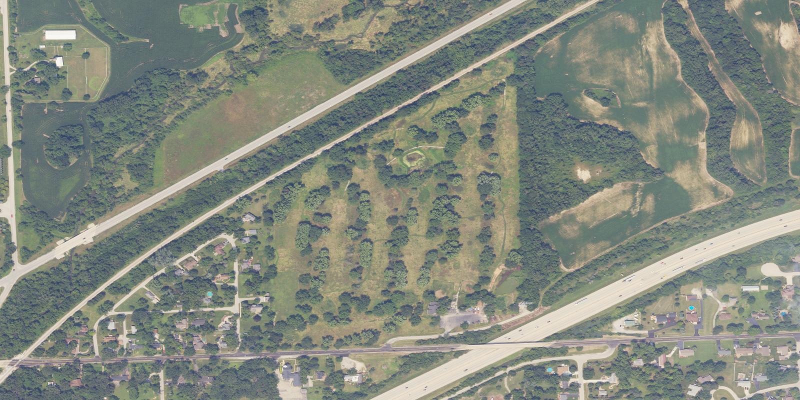 Satellite view of Willow Run Golf Course