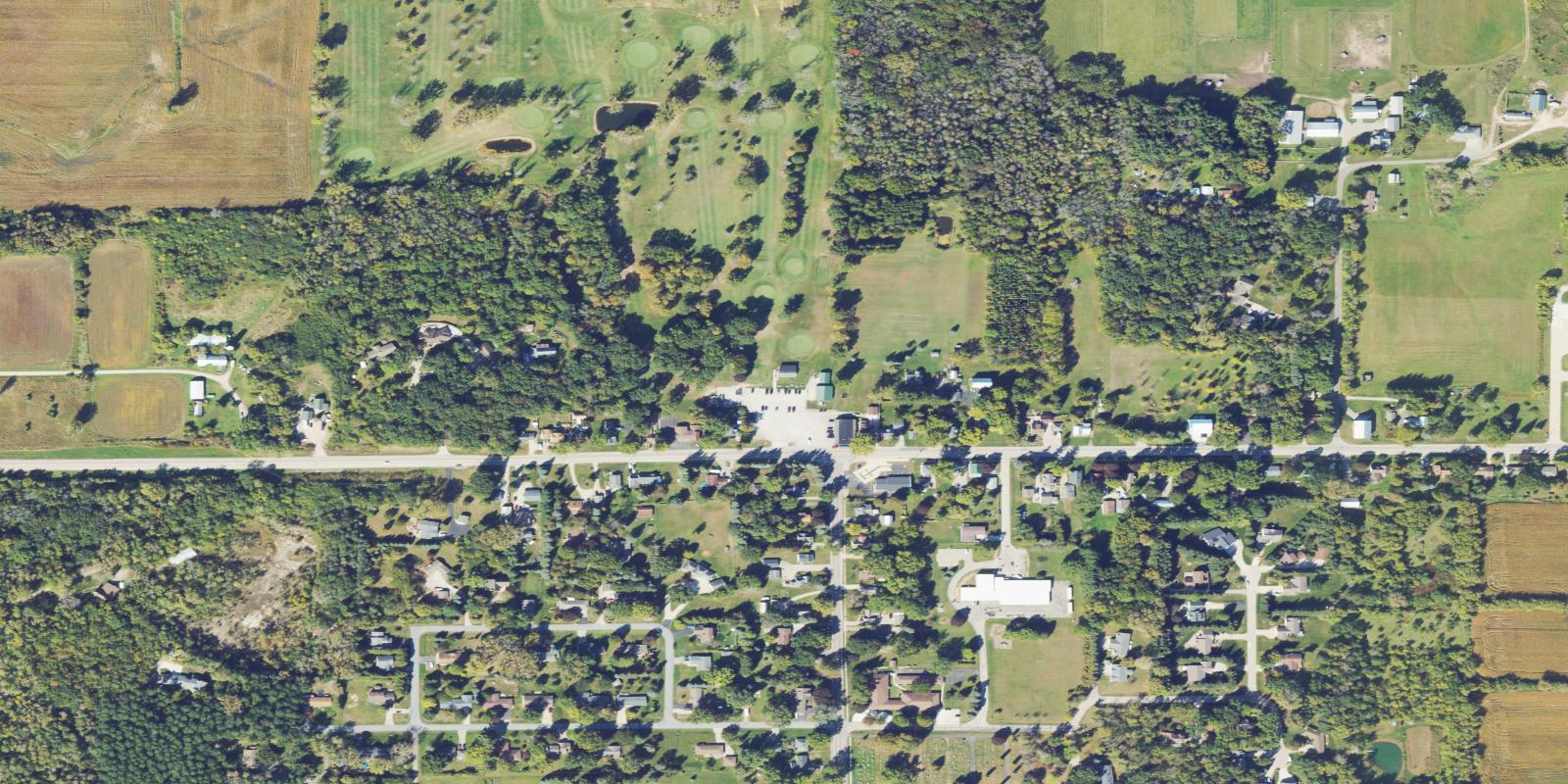 Satellite view of Winchester Hill Golf Course