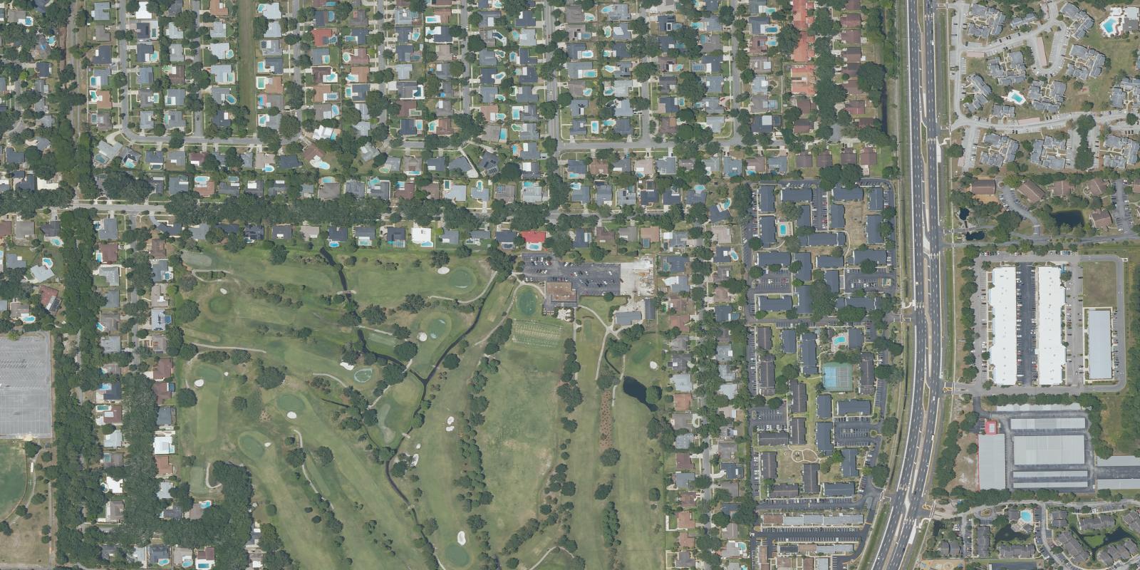 Satellite view of Winter Park Pines Golf Club