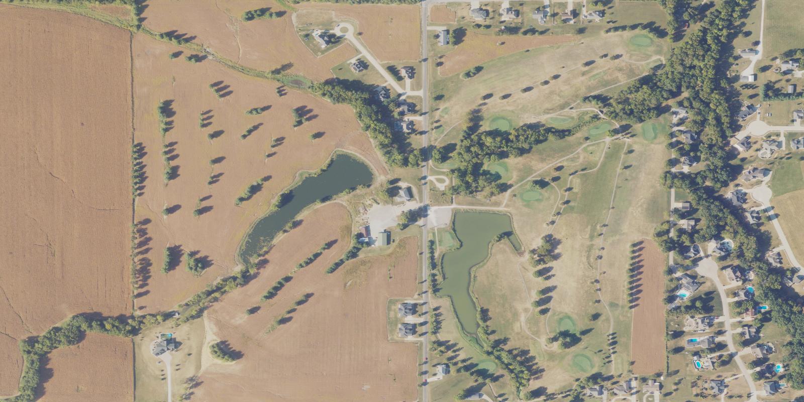 Satellite view of Wolves Crossing Golf Course
