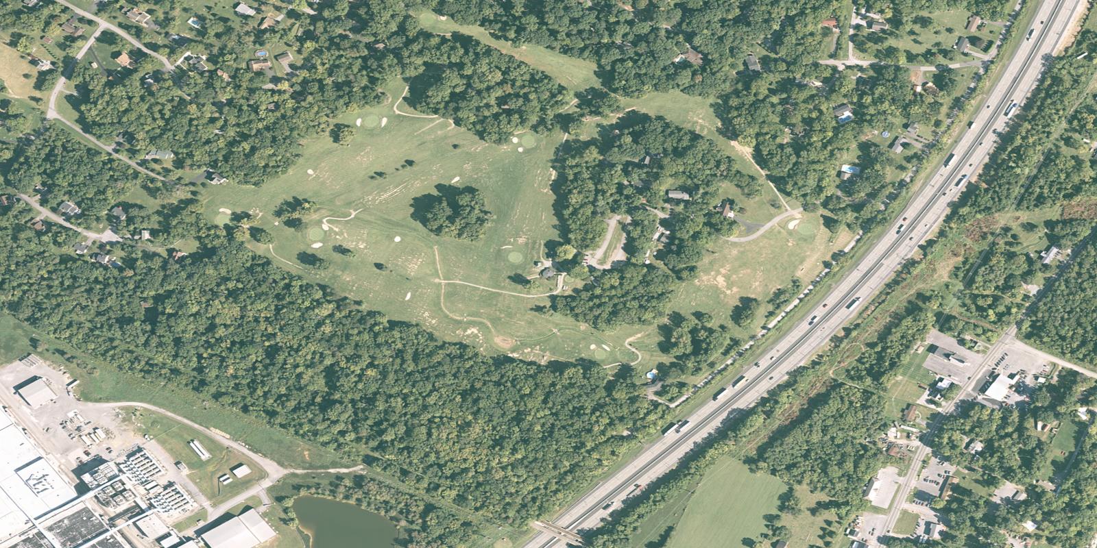 Satellite view of Woodbrier Golf Course