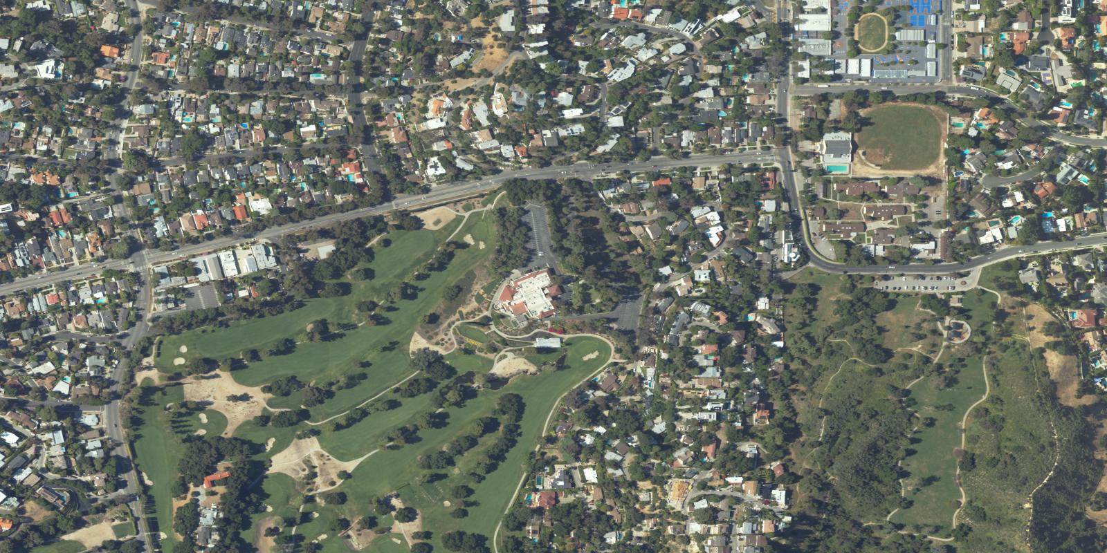 Satellite view of Woodland Hills Country Club