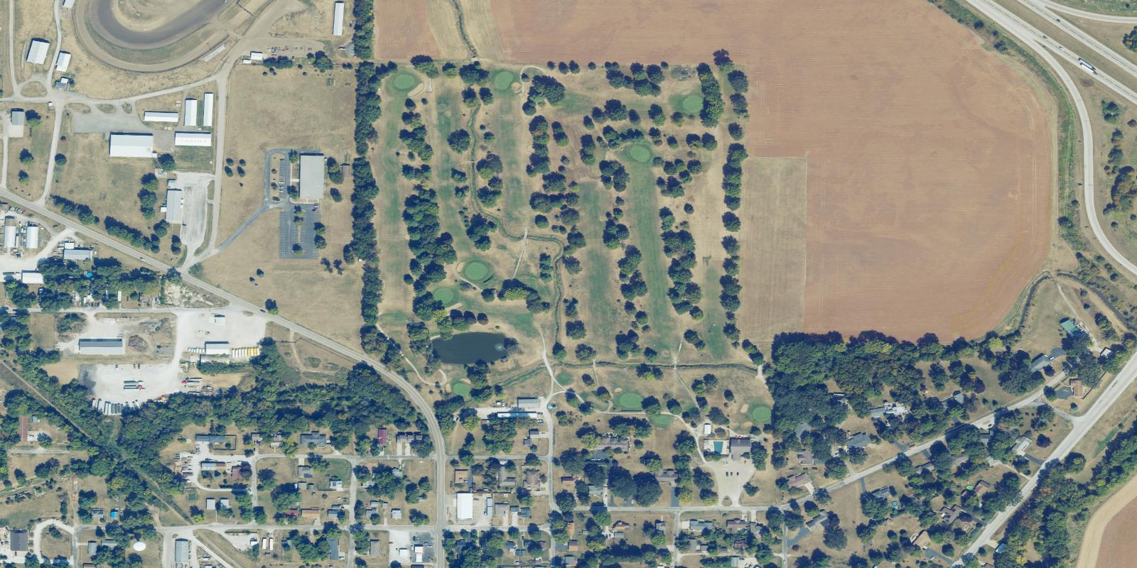 Satellite view of Woodlawn Country Club