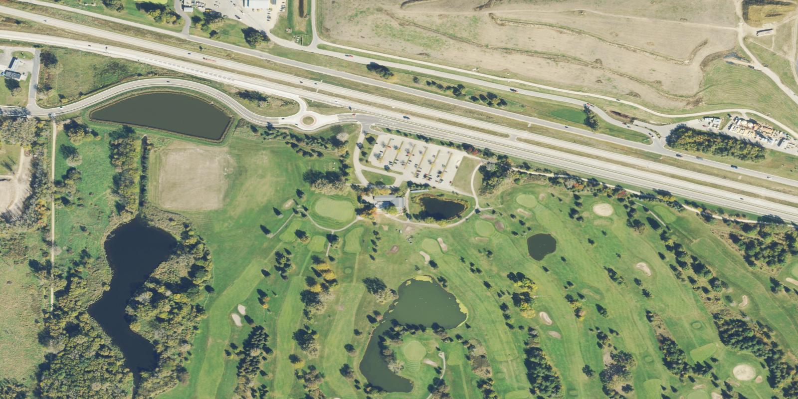 Satellite view of Yahara Hills Golf Course