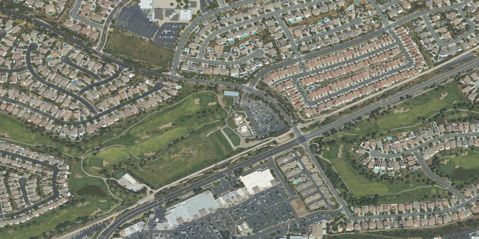 Satellite view of Yucaipa Valley Golf Course